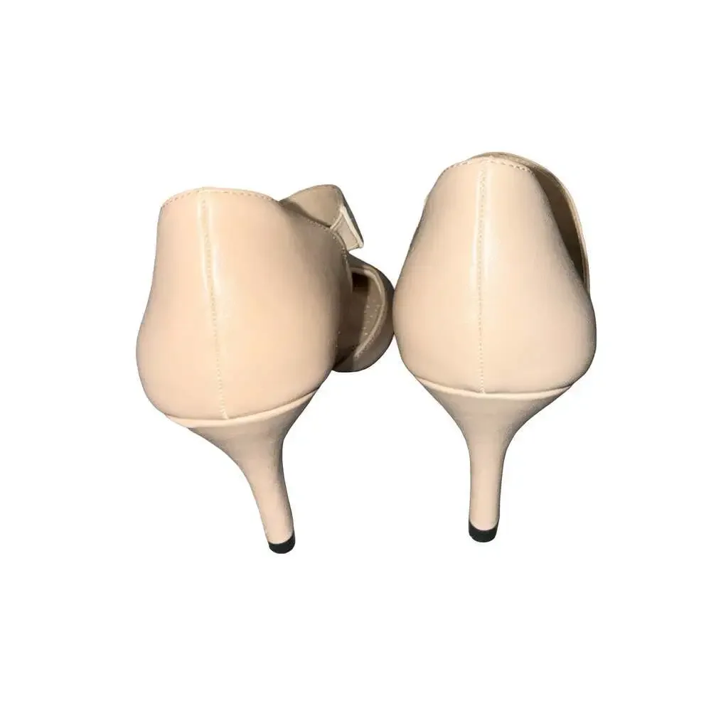 LifeStride Suki Nude Pointed Toe Kitten Heel Pumps Size 8.5M
